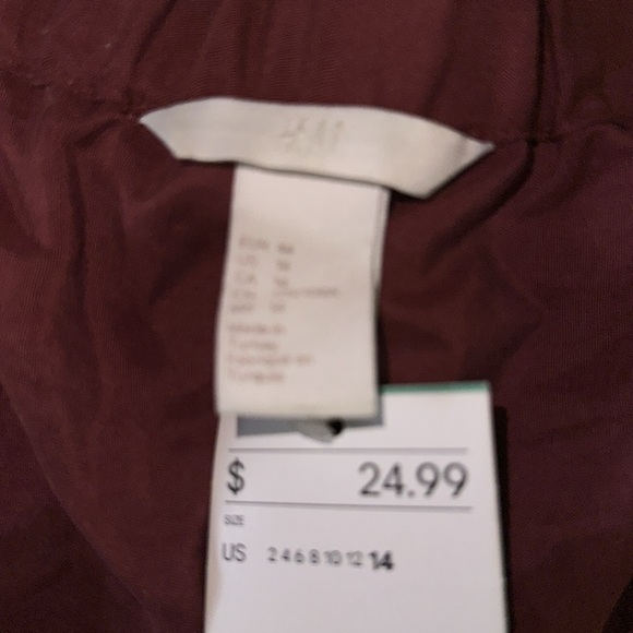 H&M reddish brown US size 14 stretchy off the shoulder top New - Picture 4 of 6